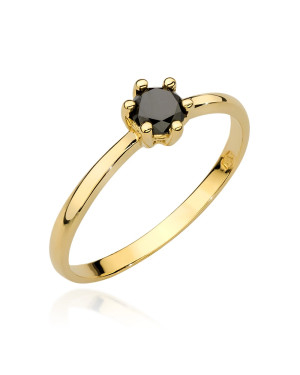 Ring with black diamond 0.30ct
