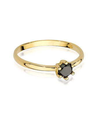 Ring with black diamond 0.30ct