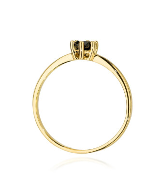 Ring with black diamond 0.30ct