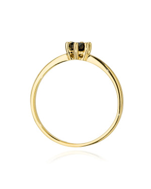 Ring with black diamond 0.30ct