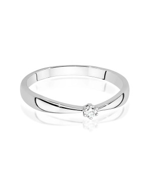 Delicate engagement ring with 0.04ct diamond white gold