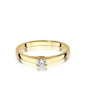 Pierścionek brylant złoty 0,12ct