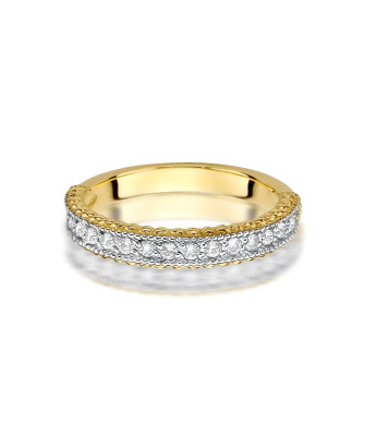 Pierścionek obrączka z diamentami 0,24ct