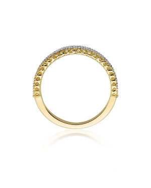 Pierścionek obrączka z diamentami 0,24ct