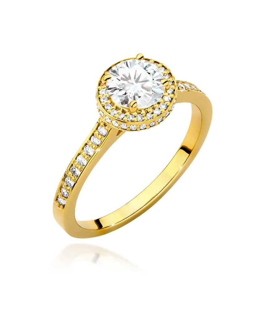 Pierścionek złoty 14k z diamentami 0,70ct