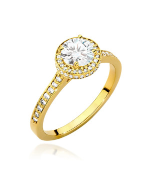 Pierścionek złoty 14k z diamentami 0,70ct