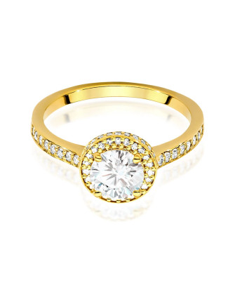 Pierścionek złoty 14k z diamentami 0,70ct