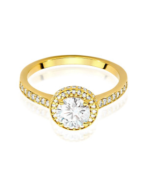 Pierścionek złoty 14k z diamentami 0,70ct