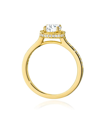 Pierścionek złoty 14k z diamentami 0,70ct