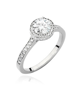 Diamond ring white gold diamonds 0.70ct