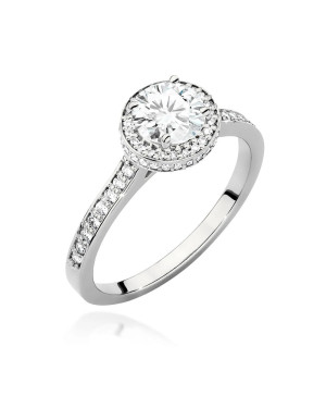 Diamond ring white gold diamonds 0.70ct