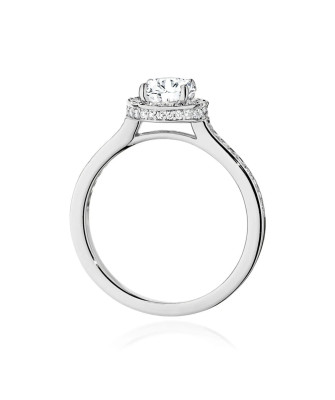 Pierścionek z brylantem białe złoto diamenty 0,70ct