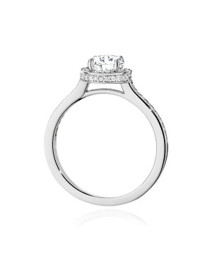 Pierścionek z brylantem białe złoto diamenty 0,70ct
