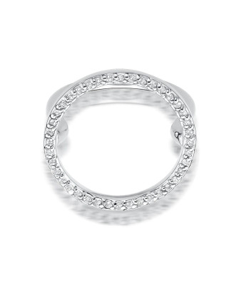 Gold ring with diamonds circle 0.20ct white gold