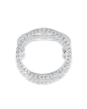 Gold ring with diamonds circle 0.20ct white gold