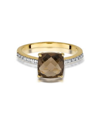 Gold ring with quartz 2.00ct