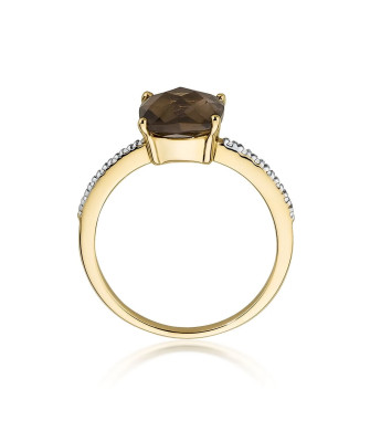 Gold ring with quartz 2.00ct