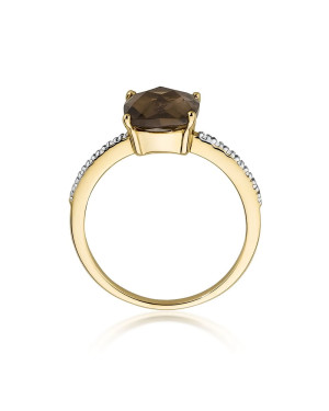 Gold ring with quartz 2.00ct