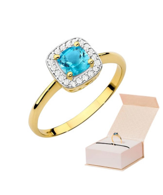 14k topaz and diamond ring