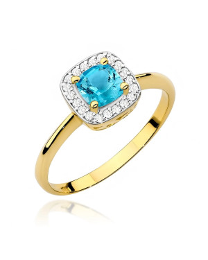 14k topaz and diamond ring