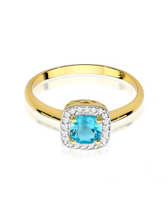 14k topaz and diamond ring