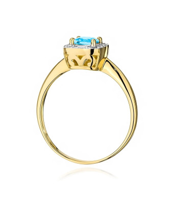 14k topaz and diamond ring