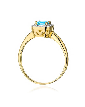14k topaz and diamond ring
