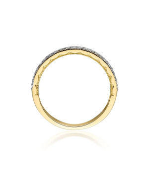 Ring band with diamonds 0.10ct certificate