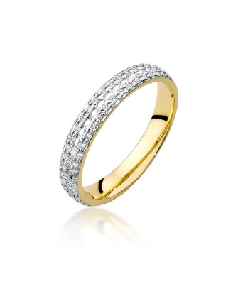 Pierścionek obrączka z diamentami 0,23ct