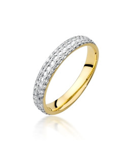 Pierścionek obrączka z diamentami 0,23ct