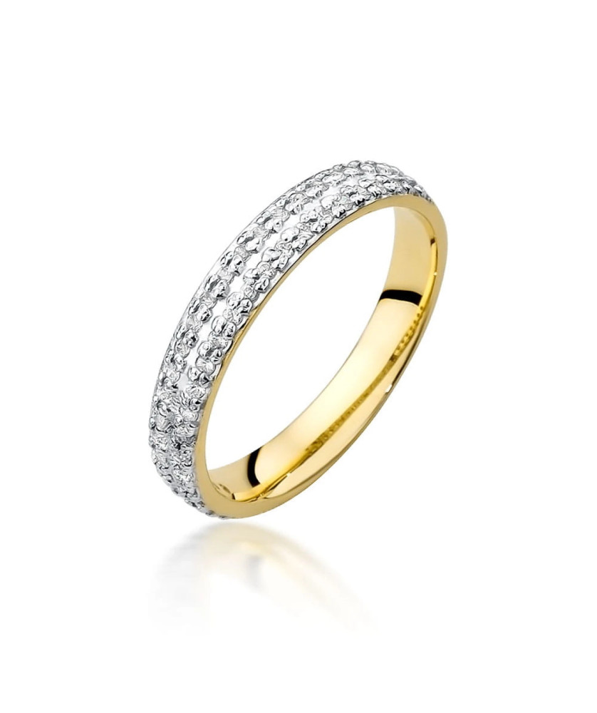 Pierścionek obrączka z diamentami 0,23ct