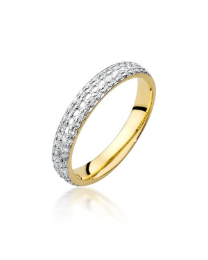 Pierścionek obrączka z diamentami 0,23ct
