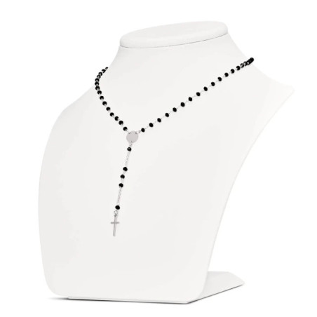 Silver choker necklace with engraving cross SN10 | GoldJewellery