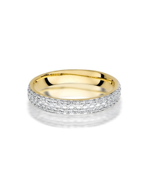 Pierścionek obrączka z diamentami 0,23ct