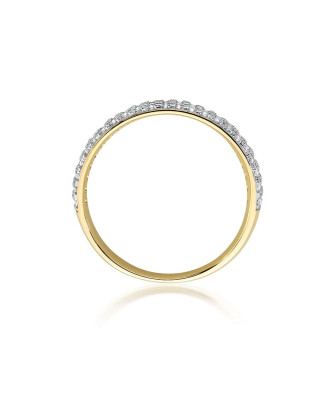 Pierścionek obrączka z diamentami 0,23ct
