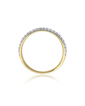 Pierścionek obrączka z diamentami 0,23ct