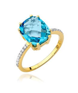 Topaz gold ring 3.00ct
