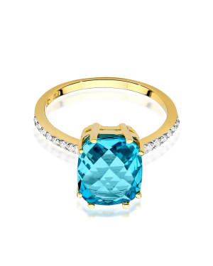 Topaz pierścionek złoty 3,00ct