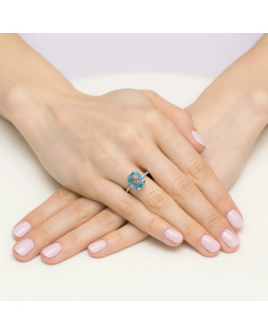 Topaz gold ring 3.00ct