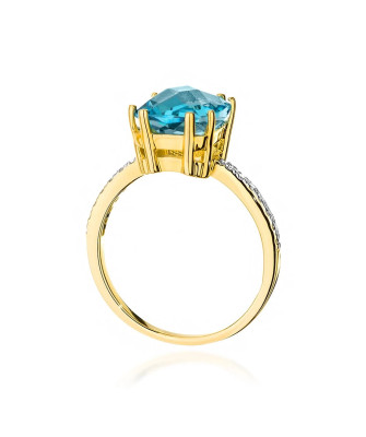 Topaz gold ring 3.00ct