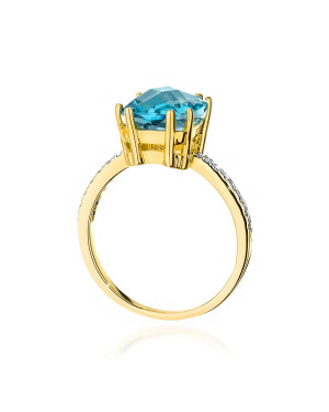 Topaz gold ring 3.00ct