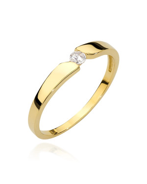 Gold diamond ring 0.08ct