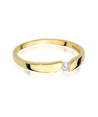 Gold diamond ring 0.08ct
