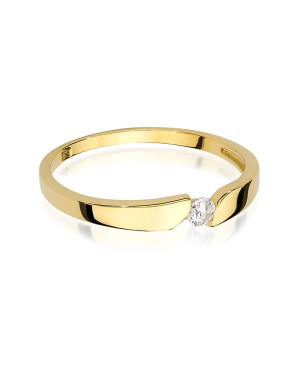 Gold diamond ring 0.08ct