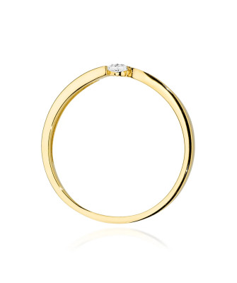 Pierścionek diament złoty 0,08ct
