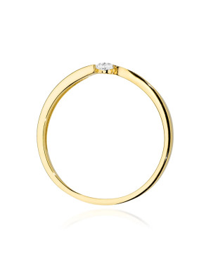 Pierścionek diament złoty 0,08ct