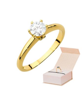 14k white sapphire ring certificate