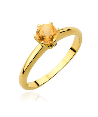 14k gold ring with citrine certificate