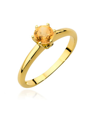 14k gold ring with citrine certificate