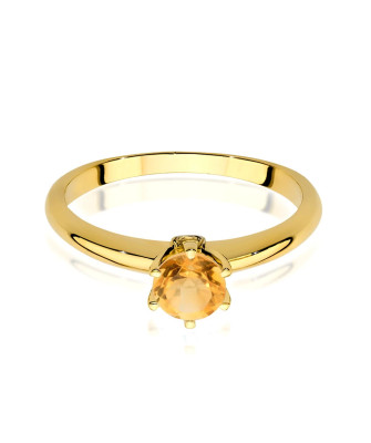 14k gold ring with citrine certificate